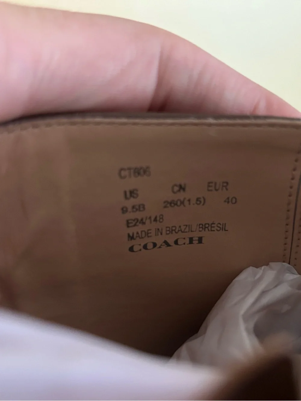 Coach smooth leather